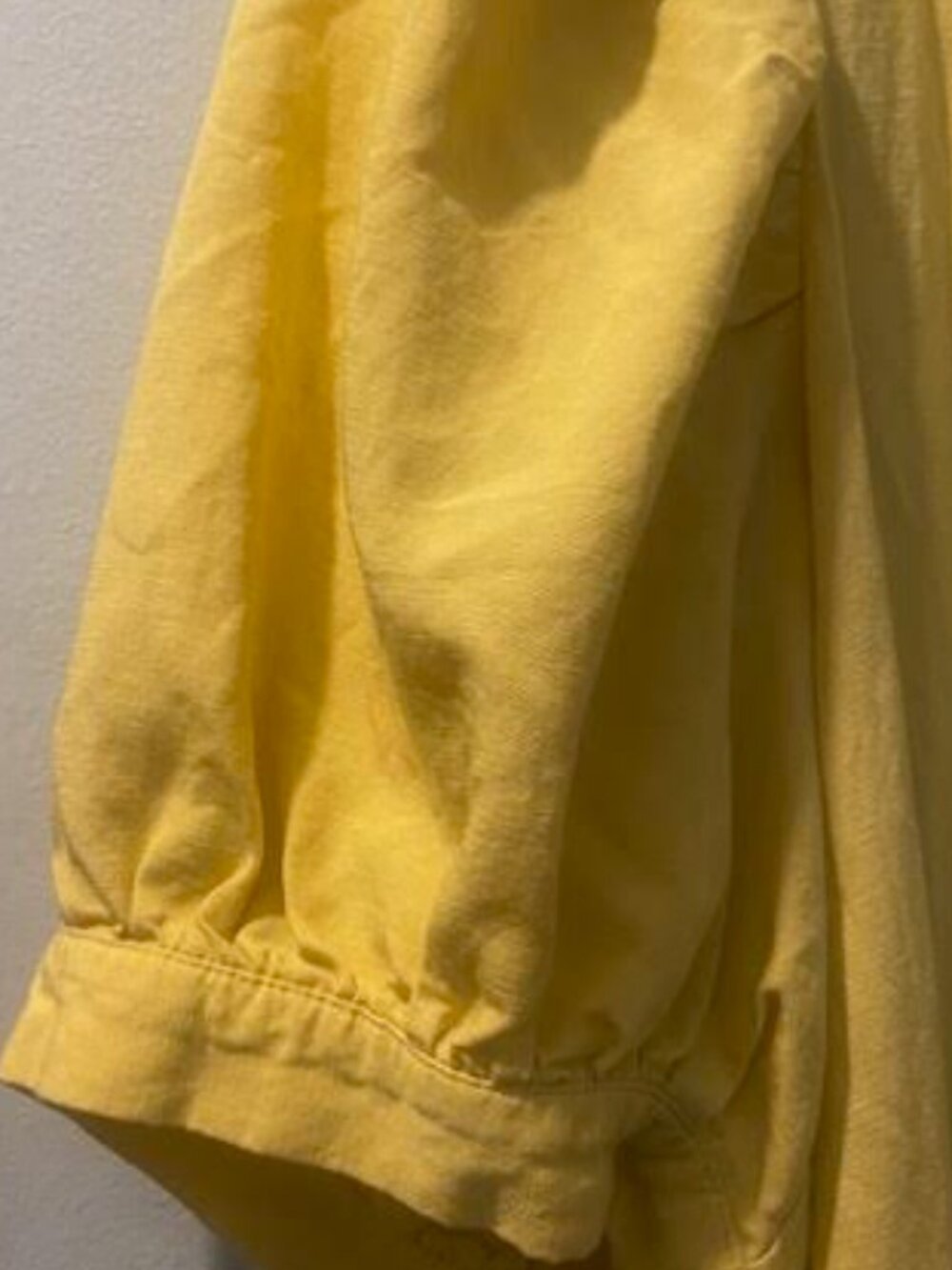 Ann Taylor Petite Yellow Puff Sleeve Midi Dress LP - Picture 5 of 7